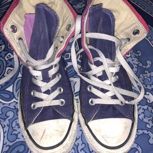Purple high top converse